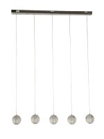 Stilvolle Pendelleuchte in Chrom Metall G9 100 cm lang