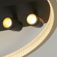 Spot de plafond mobile à LED noir et or rond...