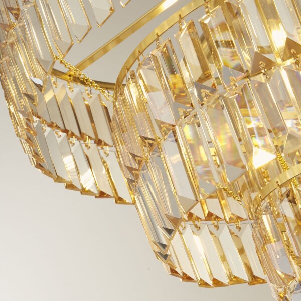 Elegante Pendelleuchte Glas Metall Ø50 cm E14 Modern