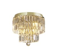 Plafonnier rond IP44 verre métal Ø34 cm en...