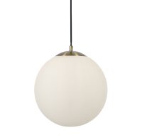 Lampe à suspendre en verre et métal en...