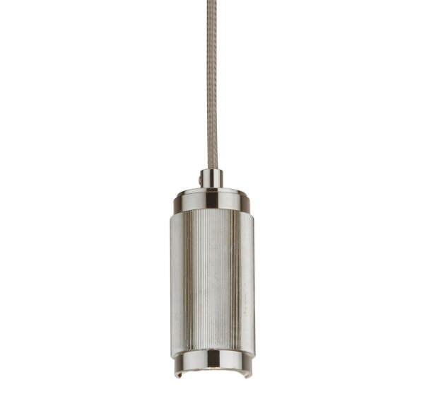 Hängelampe Aluminium in Silber E27 Ø10 cm Vintage
