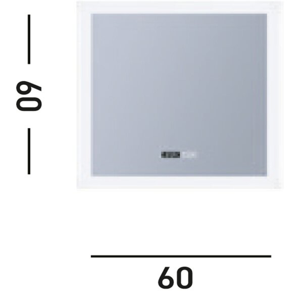 LED Wandspiegel mit Licht dimmbar IP44 38 W B:60 cm