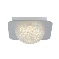 Spot LED encastré argenté métal L:18...