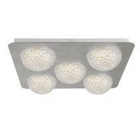 Spot LED encastré argenté métal L:43...