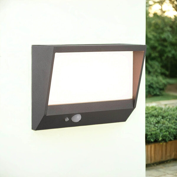 LED Solarleuchte Außen Aluminium IP54 Bewegungsmelder