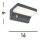 LED Solar Außenwandlampe IP54 Aluminium Bewegungsmelder