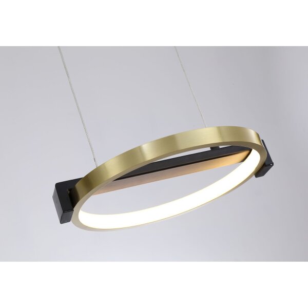 LED Hängelampe Eisen in Schwarz Gold 106 cm lang 35 W