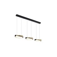 Lampe &agrave; suspendre LED fer en noir or 106 cm de...