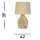 Blendarme lampe de table E27 59,5 cm crème blanc résine tissu