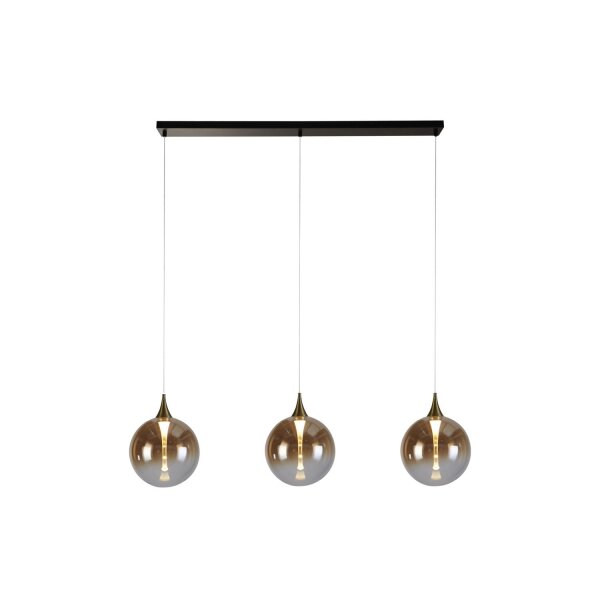 Lampe LED à suspendre verre 68 cm 83000 K noir ambre