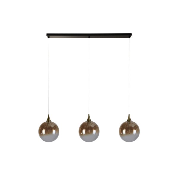 Lampe LED à suspendre verre 68 cm 83000 K noir ambre