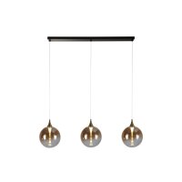 LED Hängelampe Glas 68 cm 83000 K Schwarz Bernstein
