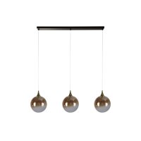 LED Hängelampe Glas 68 cm 83000 K Schwarz Bernstein