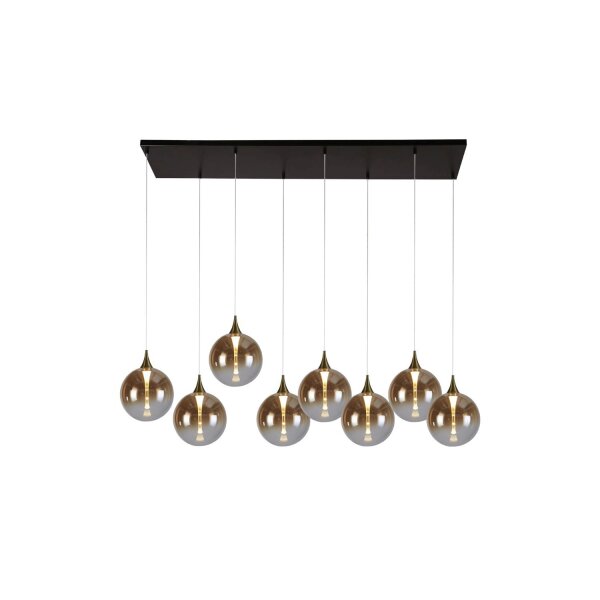 LED Pendelleuchte Glaskugeln 107 cm 3000 K 8-flammig