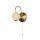 LED Wandlampe in Messing Metall 430 lm mit Zugschalter