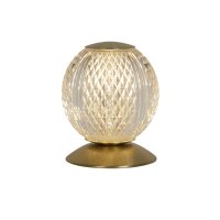 Boule lampe de table métal en laiton 13 cm G9...
