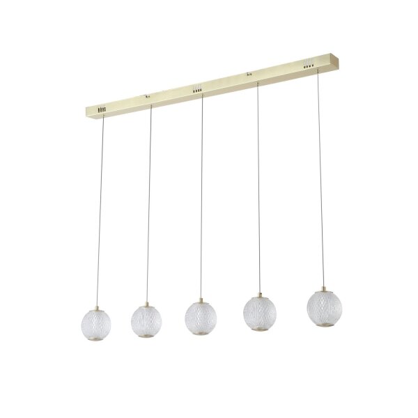 Lampe à suspendre élégante en métal G9 100 cm de long en laiton