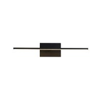 Lampe LED pour miroir m&eacute;tal L:41 cm IP44 noir 433 lm