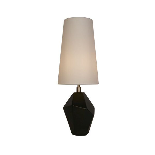 Blendarme Lampe de table résine tissu 55,5 cm noir blanc