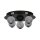 Runde LED Deckenlampe Schwarz Metall Ø33 cm 21 W Kugeln