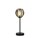 Lampe de table décorative verre métal 32 cm noir chrome