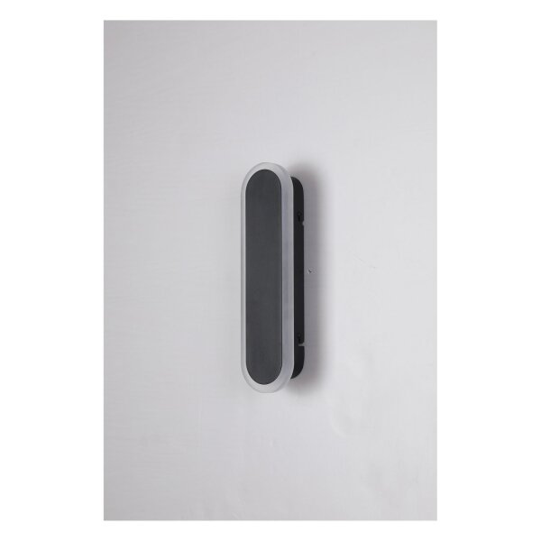 Applique murale extérieure moderne LED Métal IP65 L:8 cm Noir