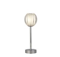 Dekorative Tischlampe Glas Metall G9 33 cm klein Chrom