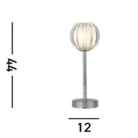 Dekorative Tischlampe Glas Metall G9 33 cm klein Chrom