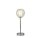 Lampe de table décorative verre métal G9 33 cm petit chrome
