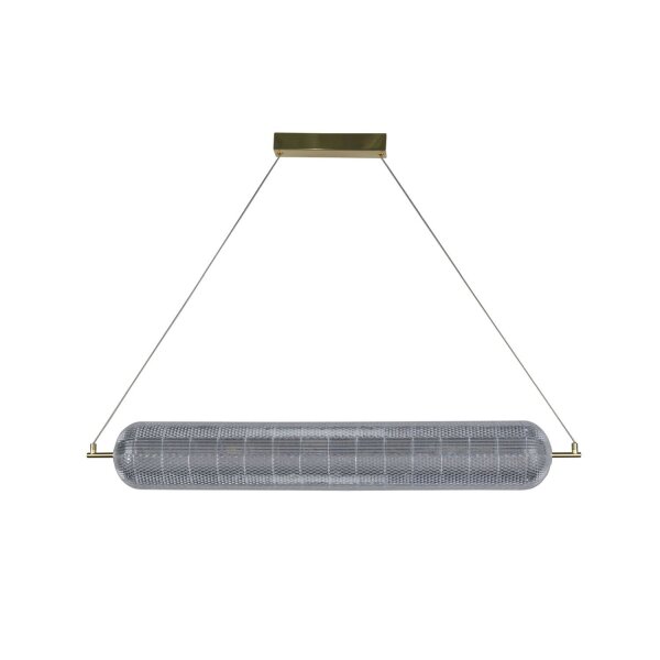 Suspension LED métal laiton 42 W 3000 K 108 cm