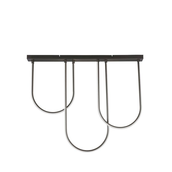 LED Deckenlampe Metall Bögen Modern 110 cm 35 W Schwarz