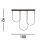 LED Deckenlampe Metall Bögen Modern 110 cm 35 W Schwarz