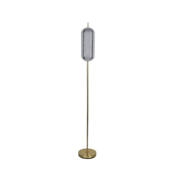 Elegante LED Stehleuchte Metall 154 cm 23 W in Messing
