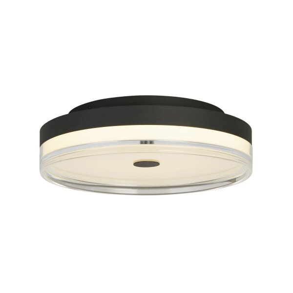 Runde LED Deckenleuchte Metall Schwarz Ø40 cm 29 W