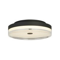 Runde LED Deckenleuchte Metall Schwarz Ø40 cm 29 W