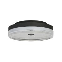 Runde LED Deckenleuchte Metall Schwarz Ø40 cm 29 W