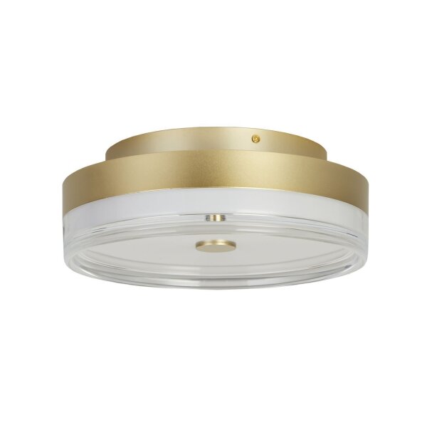 Runde LED Deckenlampe in Gold Metall Ø30 cm 3000 K 21 W