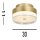 Runde LED Deckenlampe in Gold Metall Ø30 cm 3000 K 21 W