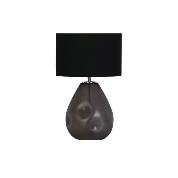 Blendarme lampe de table verre tissu 44,5 cm E27 noir