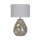 Lampe de table tissu verre anti-éblouissement 44,5 cm champagne blanc