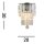 Applique murale verre métal Moderne H:30 cm E14 IP44 en chrome