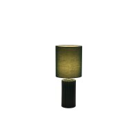 Lampe de table tissu c&eacute;ramique E14 51 cm vert olive