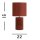 Lampe de table confortable Tissu Céramique orange E14 51 cm