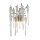 Wandleuchte Glas Metall in Gold H:42 cm G9 2-flammig