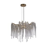 Elégante lampe à suspendre en or Pivots en...