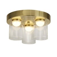 Petit plafonnier LED verre m&eacute;tal &Oslash;30 cm...