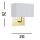 Applique murale Tissu Métal faible éblouissement H:26 cm avec interrupteur
