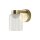 Petite applique LED Abat-jour en verre Métal P:16 cm IP44 6 W
