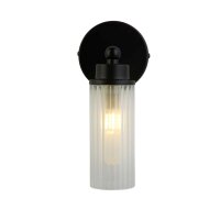 Applique murale m&eacute;tal Abat-jour verre G9 IP44 L:10...